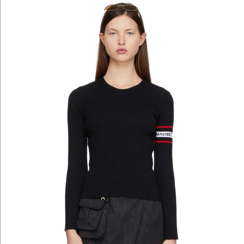 *NEW* Marine Serre Black Wool Sweater